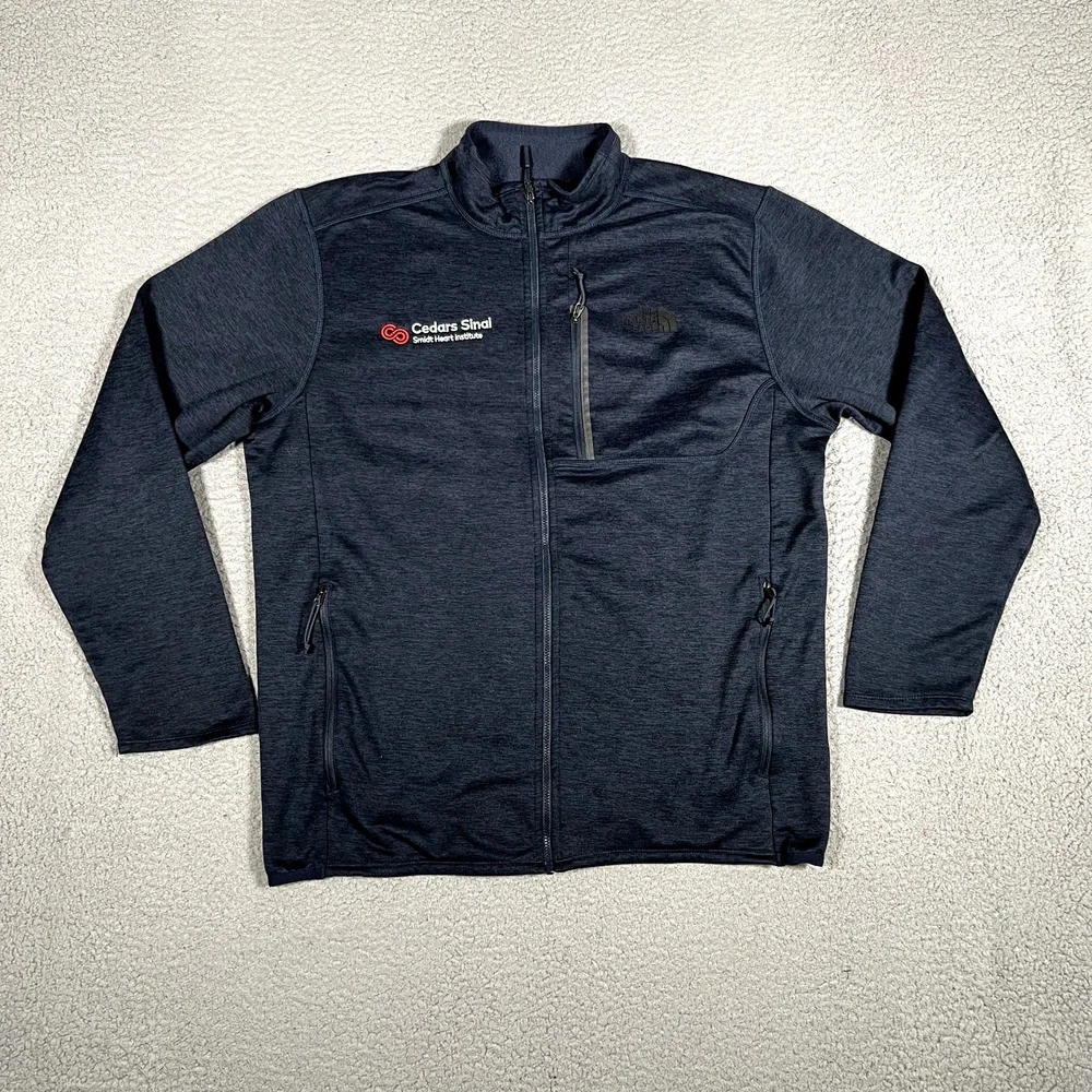 The North Face Sweater Mens‎ Large Blue Full Zip Outdoor Pullover Casual Preppy